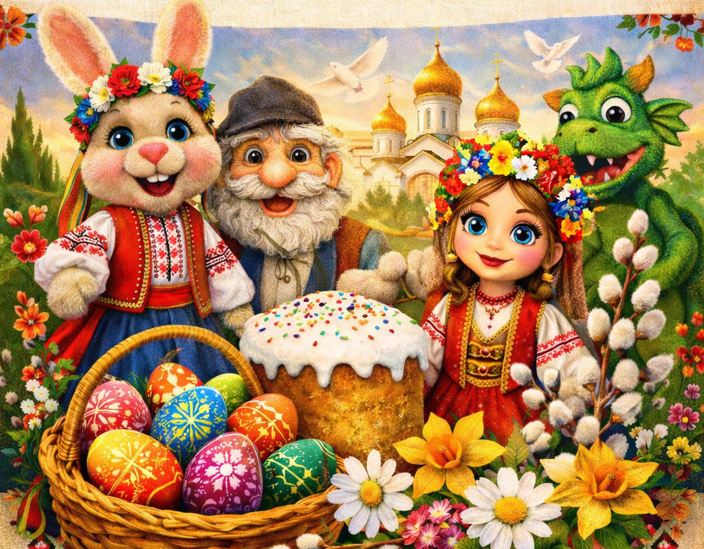 Щиро вітаємо вас зі світлим святом Великдень!